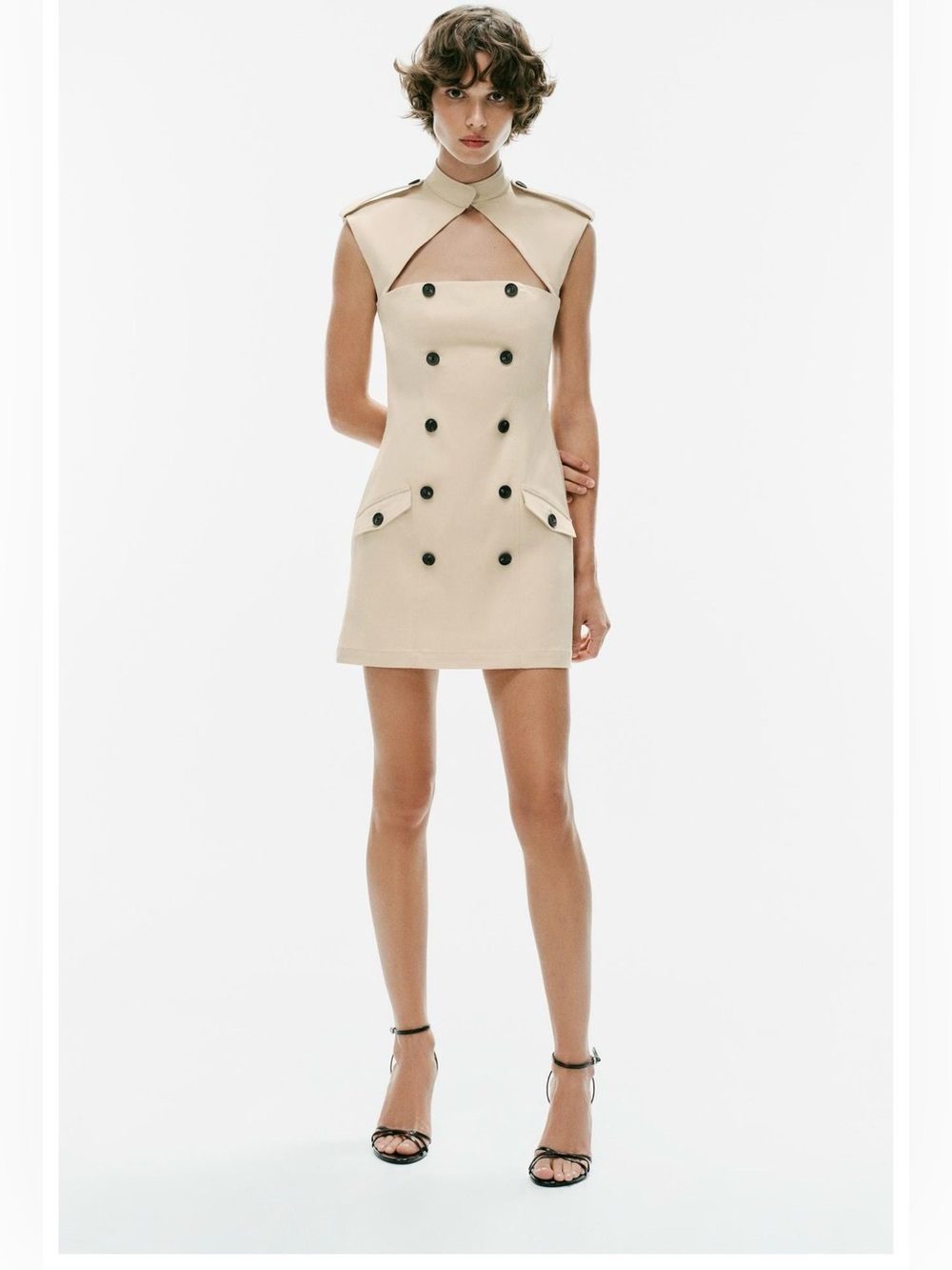 TRENCH MINI DRESS WITH SLIT